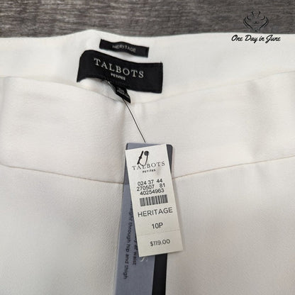 Talbots Heritage Petite Straight Leg Lined Pants Size 10P