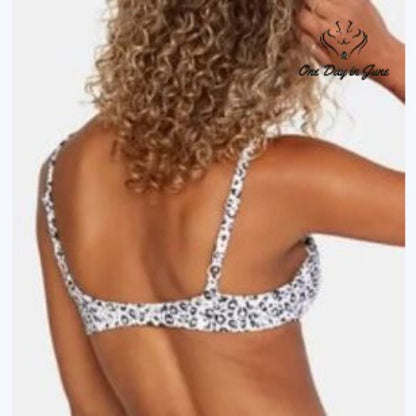 RVCA Animal Instincts Trilette Bikini Top Leopard Print NWT $55 Size XL