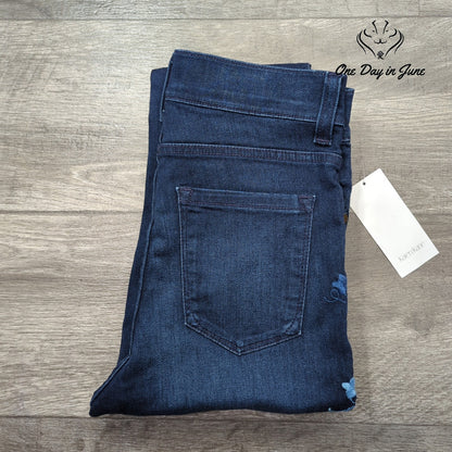 Karen Kane Embroidered Ankle Jeans Size 6