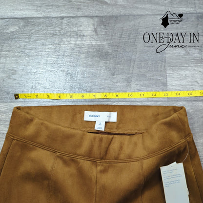 Old Navy Stevie Faux Suede Skinny Ankle Pants Size M Tall