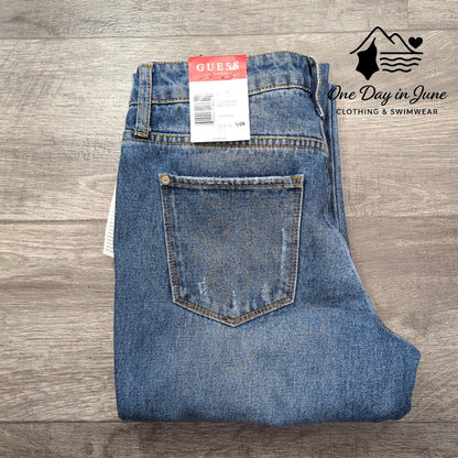 Guess Distressed Straight Leg Jeans Size 26 (2)