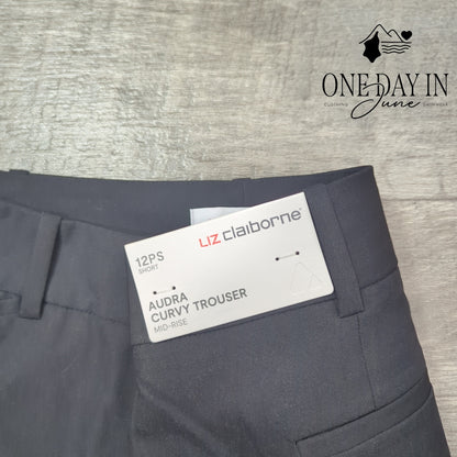 Liz Claiborne Petite Audra Curvy Trouser Pants Size 12PS