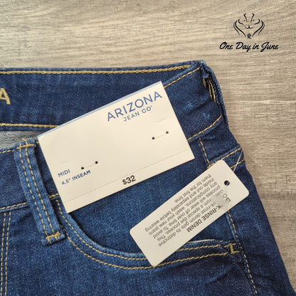 Arizona Jean Co. Juniors Midi 4.5" Denim Shorts Size 1