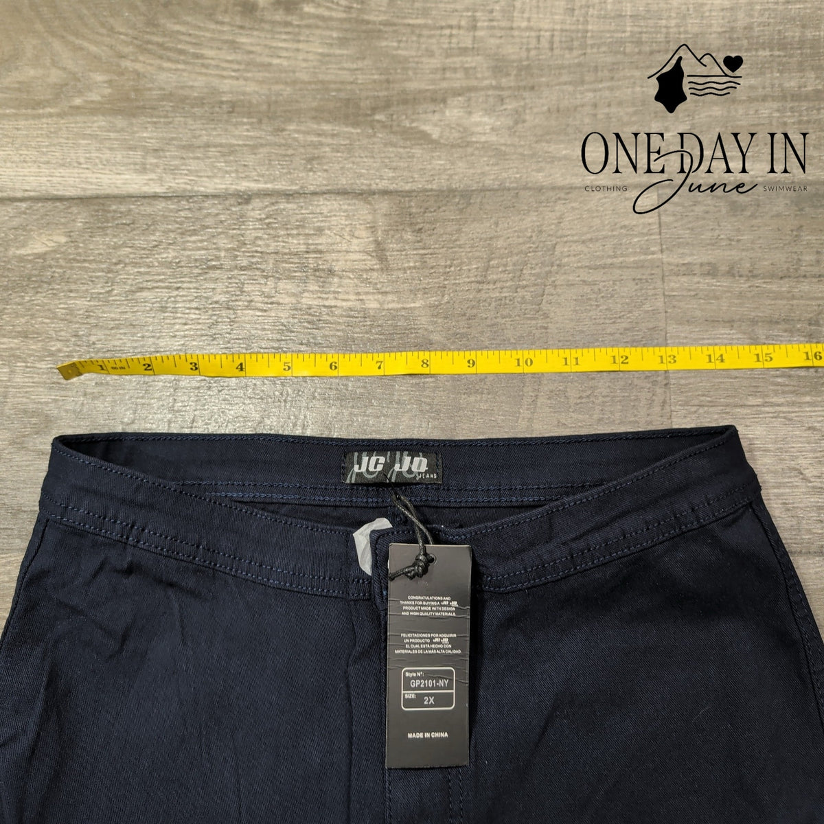 Jo Jo Jeans High Rise Straight Leg Pants Navy Blue Stretch NWT Size 2X