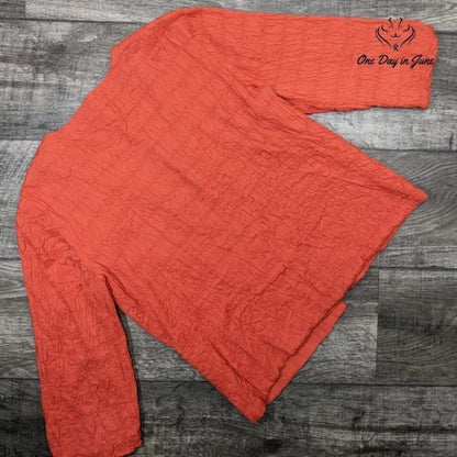 Chico's Smocked Textured Casual Jacket Size 4 (Chicos size 0)