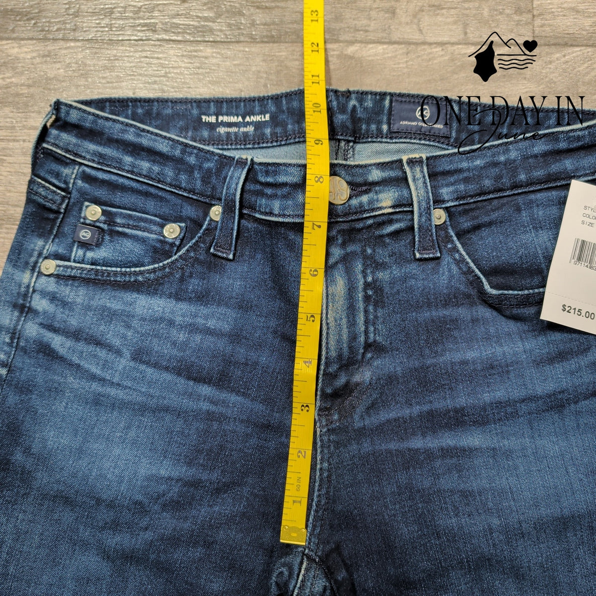 AG Adriano Goldschmied Prima Ankle Cigarette Jeans NWT $215 Blue Size 4 (27)