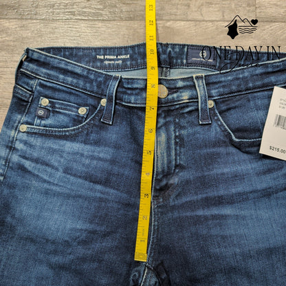 AG Adriano Goldschmied Prima Ankle Cigarette Jeans NWT $215 Blue Size 4 (27)