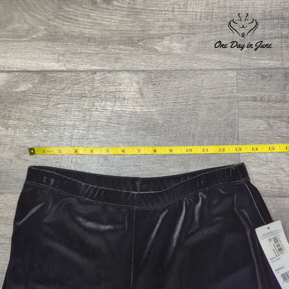 Elementz Black Velvet Velour Pull On Wide Leg Pants NWT Size M