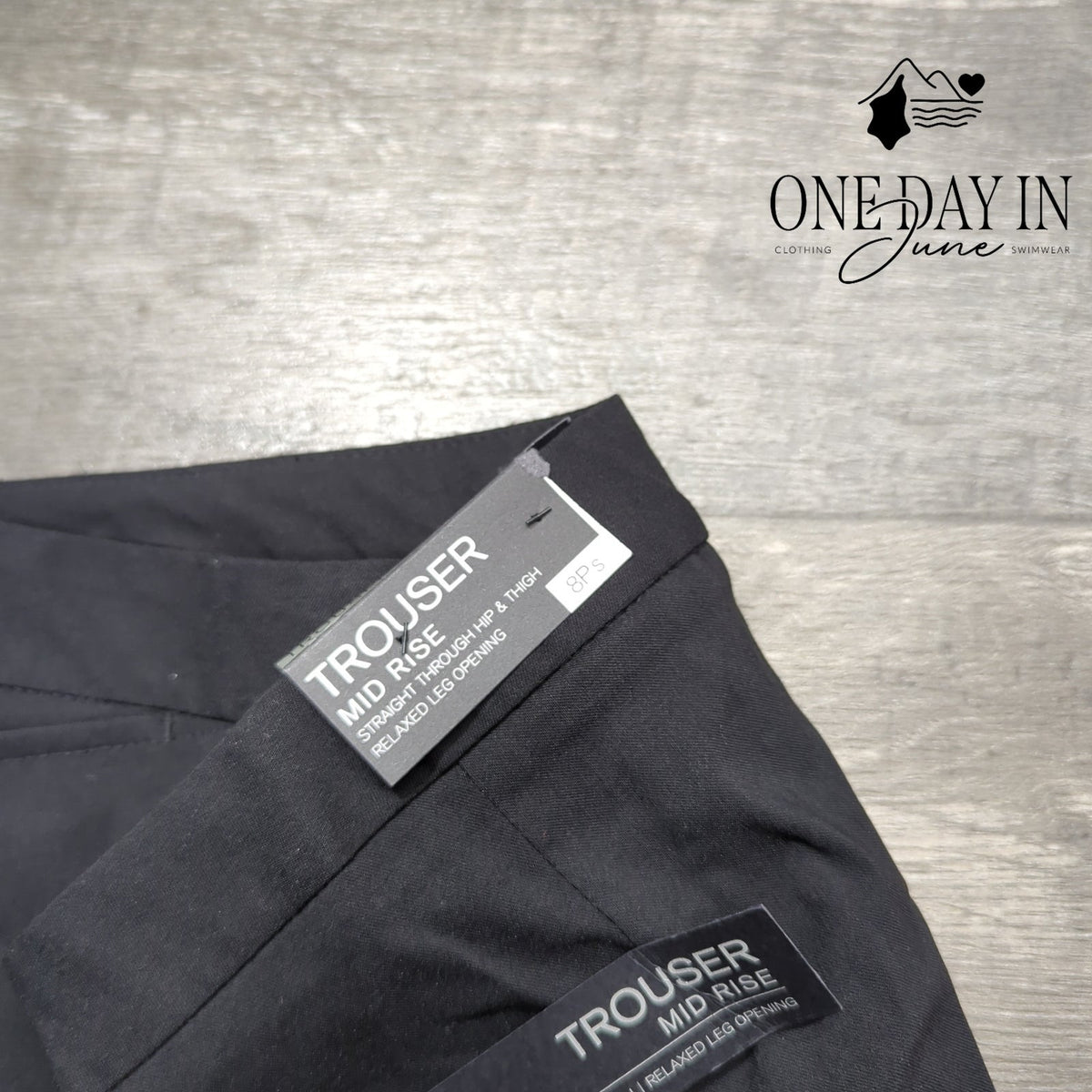 Apt. 9 Mid Rise Trouser Dress Pants Black NWT Petite Size 8Ps