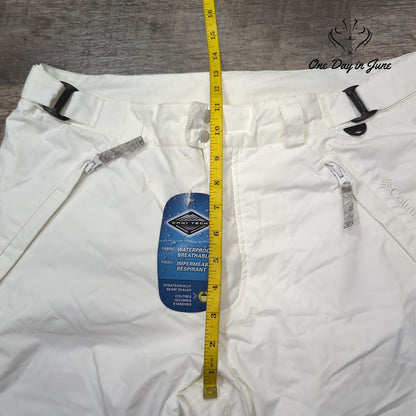 Columbia Powder Twist Ski Snow Pants White Omni-Tech Waterproof NWT Size L