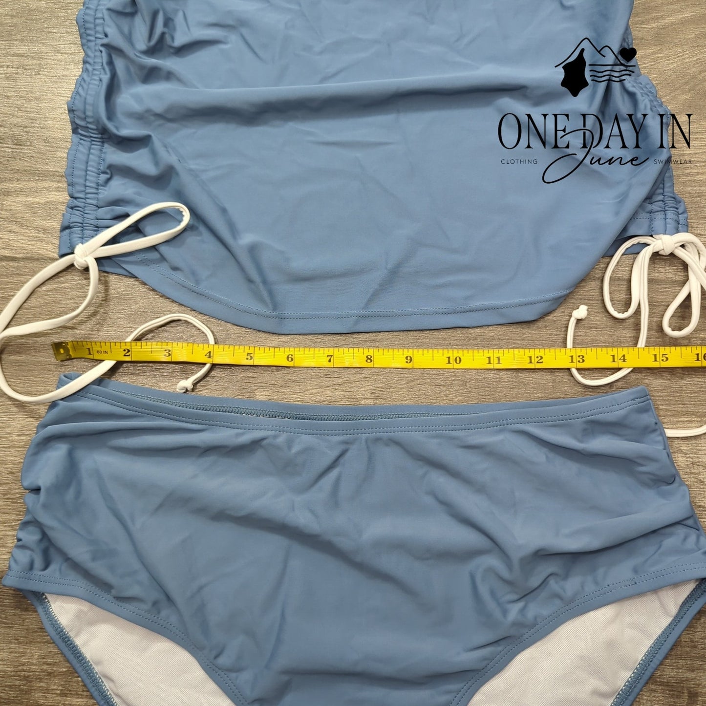 CharmLeaks Drawstring Tankini Swimsuit Size L