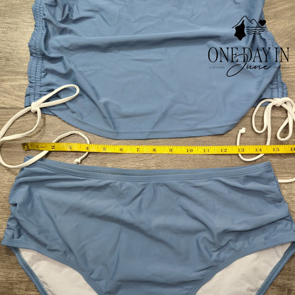 CharmLeaks Drawstring Tankini Swimsuit Size L