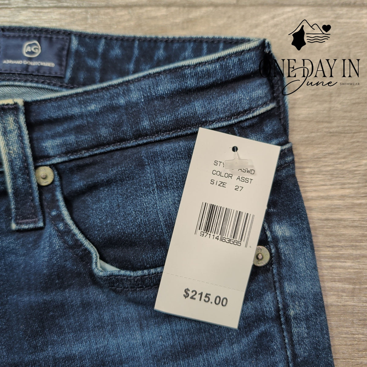 AG Adriano Goldschmied Prima Ankle Cigarette Jeans NWT $215 Blue Size 4 (27)