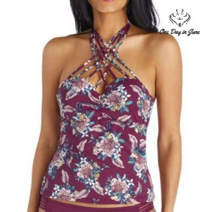 Ambrielle Floral Tankini Top Size D
