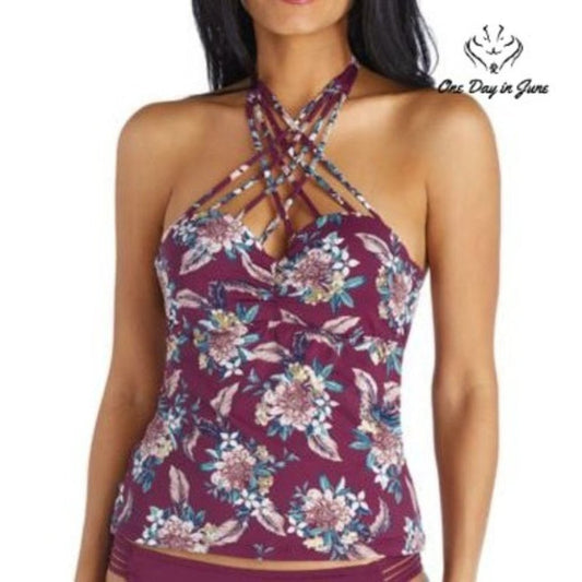Ambrielle Floral Tankini Top Size D