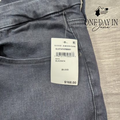 Good American Always Fits Good Legs Straight Jeans Black NWT $168 Size 20-22