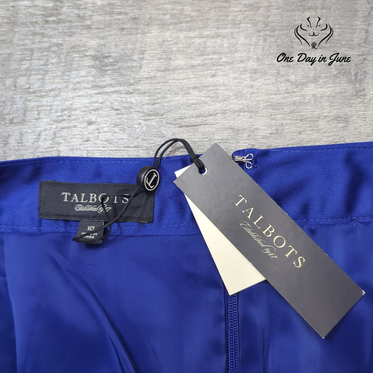Talbots Satin Maxi Skirt Cobalt Royal Blue Long Formal NWT Size 10