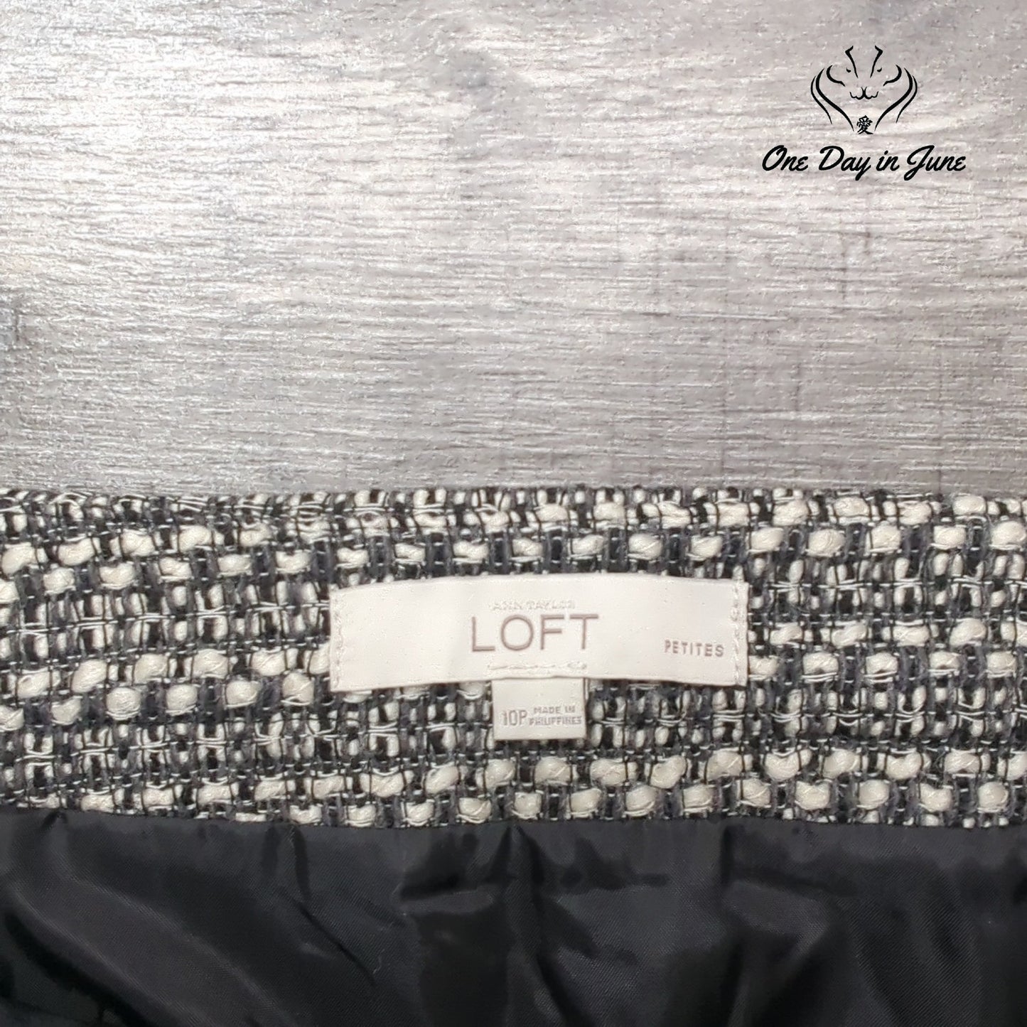 Loft Petite Wool Blend Lined Mini Skirt Size 10P