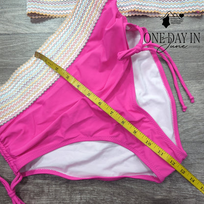Blooming Jelly High Waist Bikini Swimsuit Size M