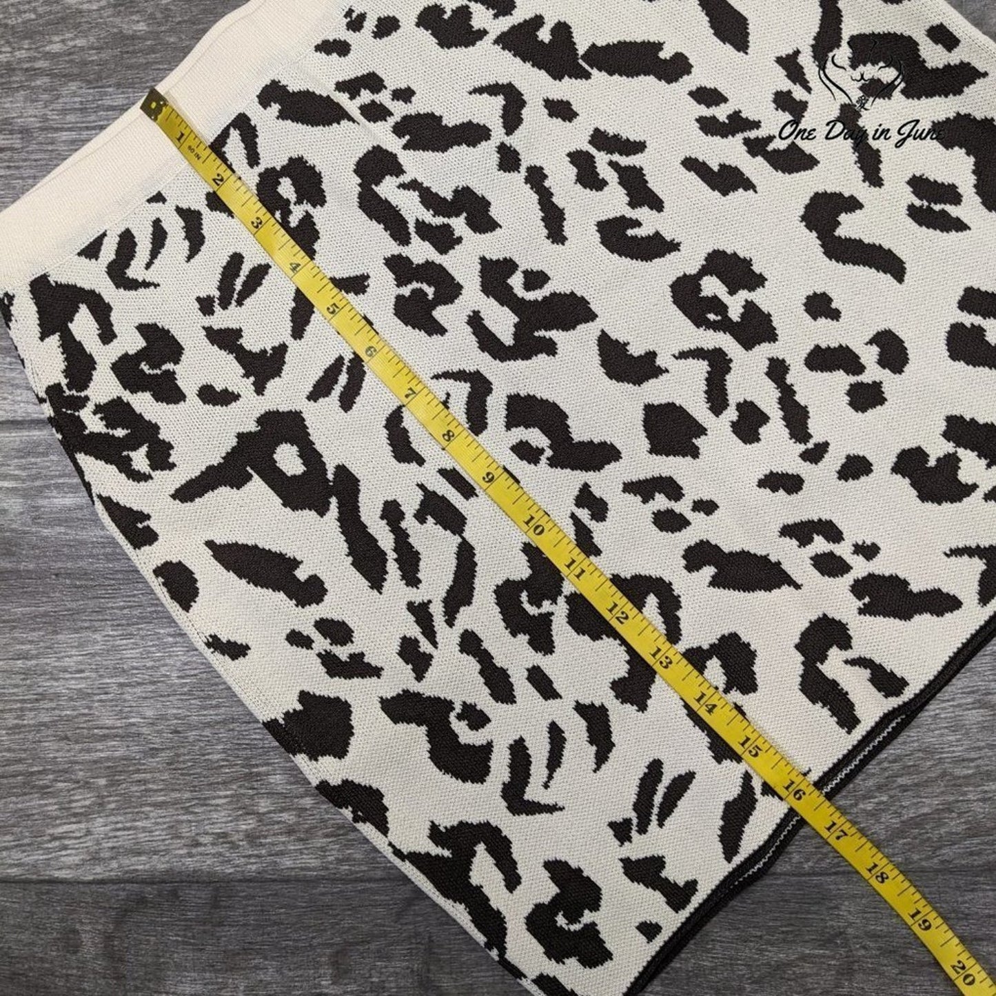 She + Sky Animal Print Mini Skirt Size S