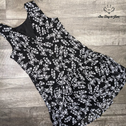 Calvin Klein High Neck Zip Back Floral Mini Dress Size 8