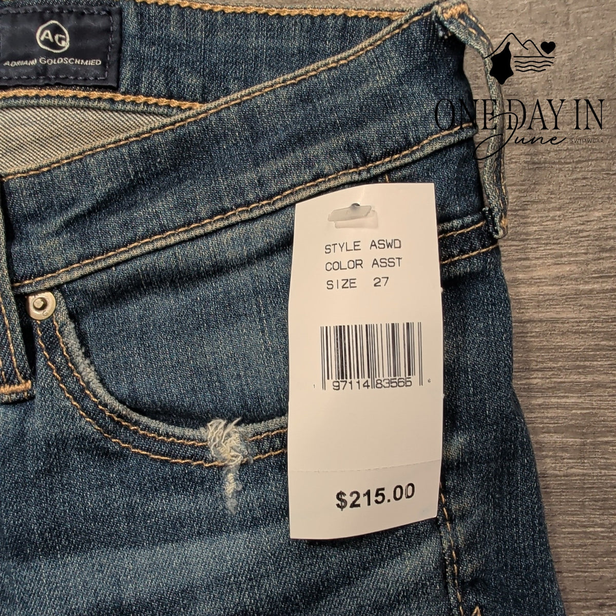 AG Adriano Goldschmied The Legging Ankle Skinny Jeans Distressed NWT Size 4 (27)