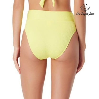 Sugar Beach Textured High Waist Bikini Bottom Size L
