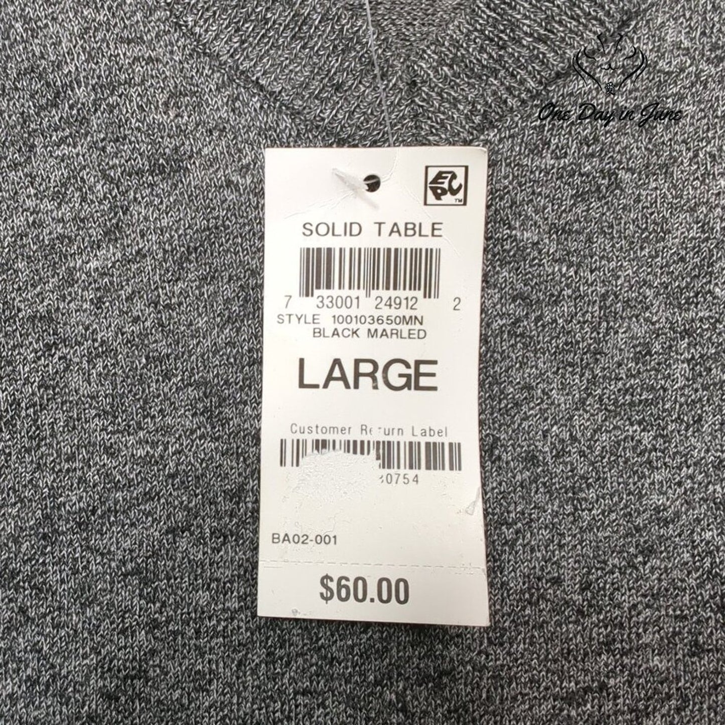 Alfani Men's V Neck Sweater Black Gray Long Sleeve Pullover NWT $60 Size L