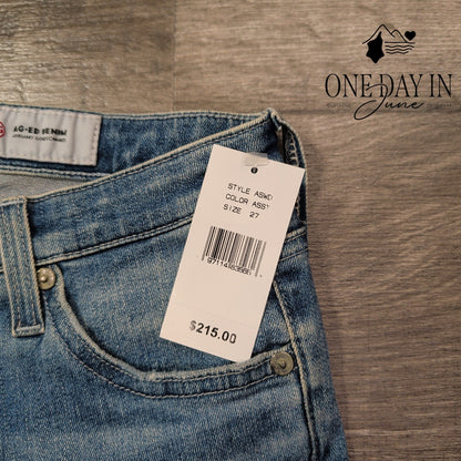 AG Adriano Goldschmied The Legging Ankle Distressed Skinny Jeans NWT Size 4