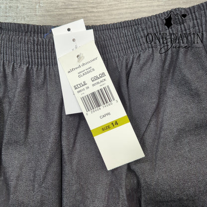 Alfred Dunner Pull On Capri Pants Size 14
