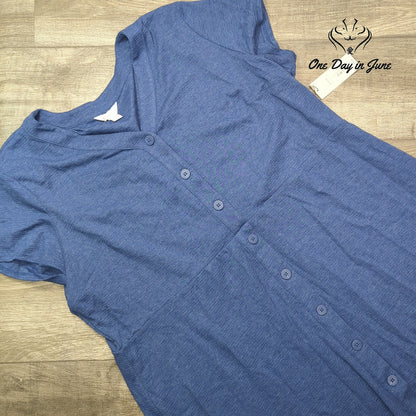 Liz Claiborne Plus Size Button Front Short Sleeve Dress Size 3X