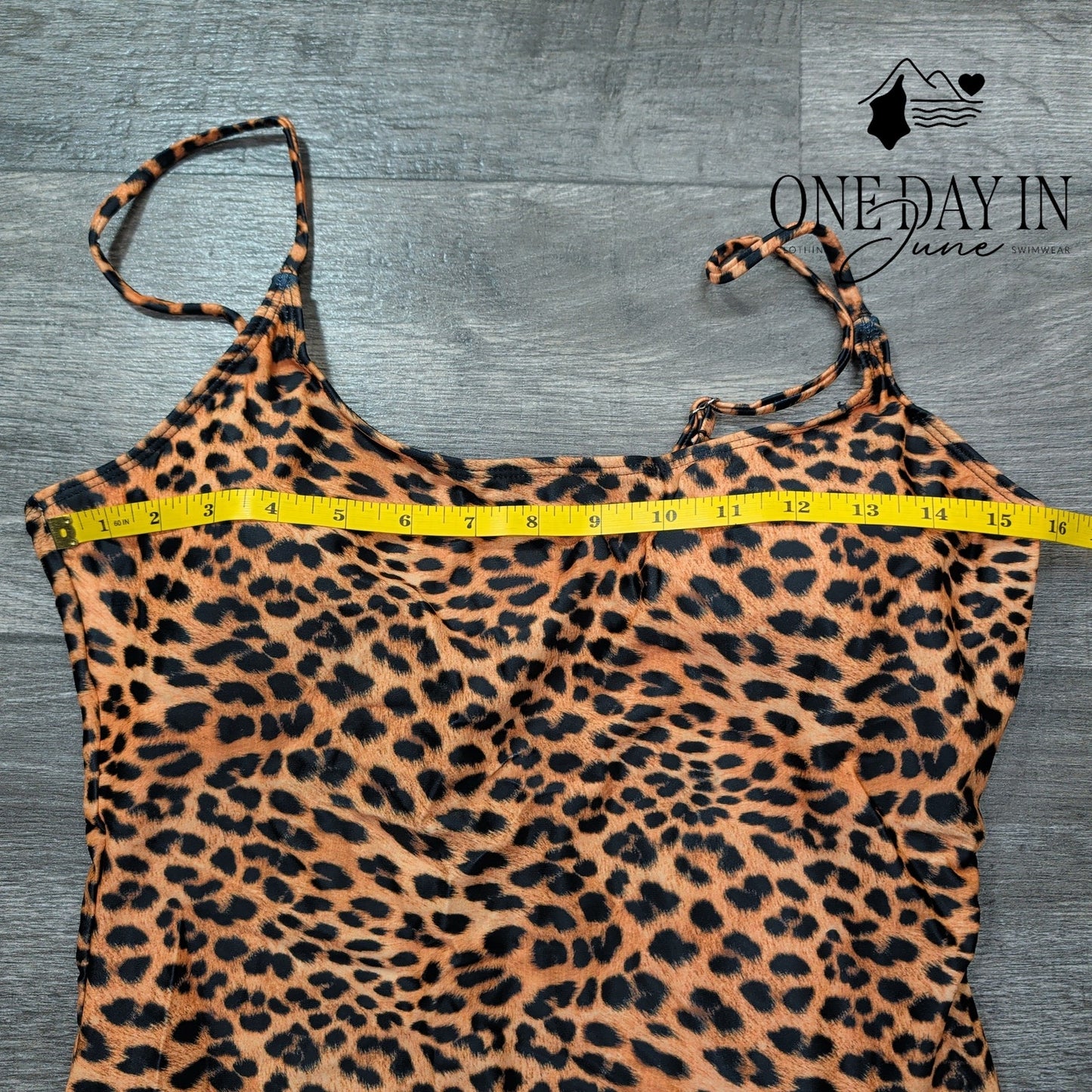 Aleumdr Leopard One Piece Swimsuit Size XL