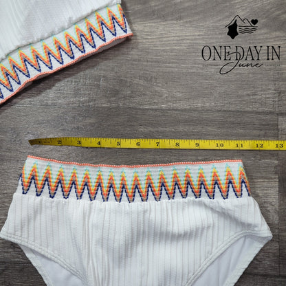 Zuobango Textured Crop Bikini Swimsuit Size S