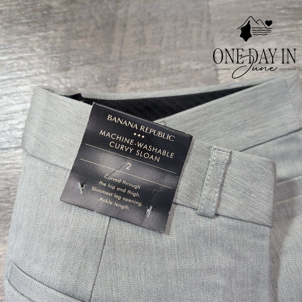 Banana Republic Curvy Sloan Ankle Pants Gray Stretch Dress Pants NWT Size 2