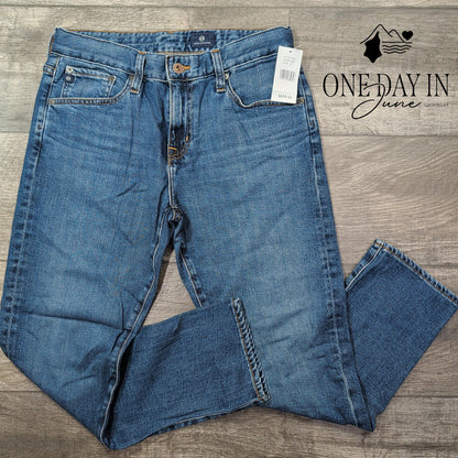 AG Adriano Goldschmied Straight Crop Jeans Medium Wash NWT $215 Size 4 (27)