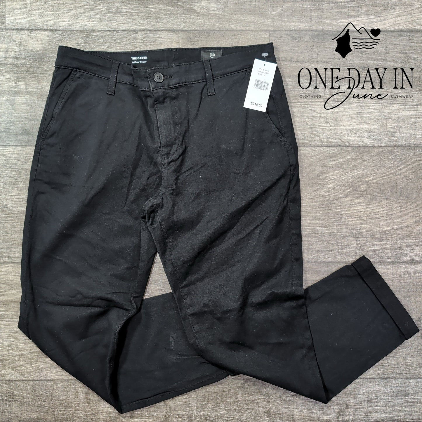 AG Adriano Goldschmied The Caden Tailored Trouser Black NWT $215 Size 4 (27)