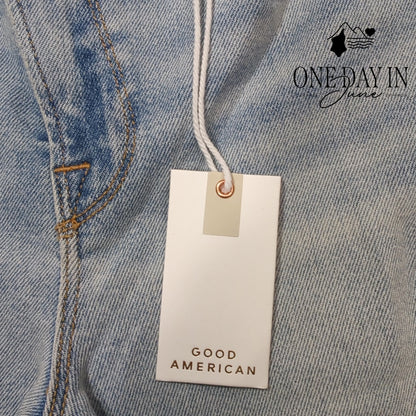 Good American Good Curve Skinny Crossover Jeans Light Wash NWT Size 2