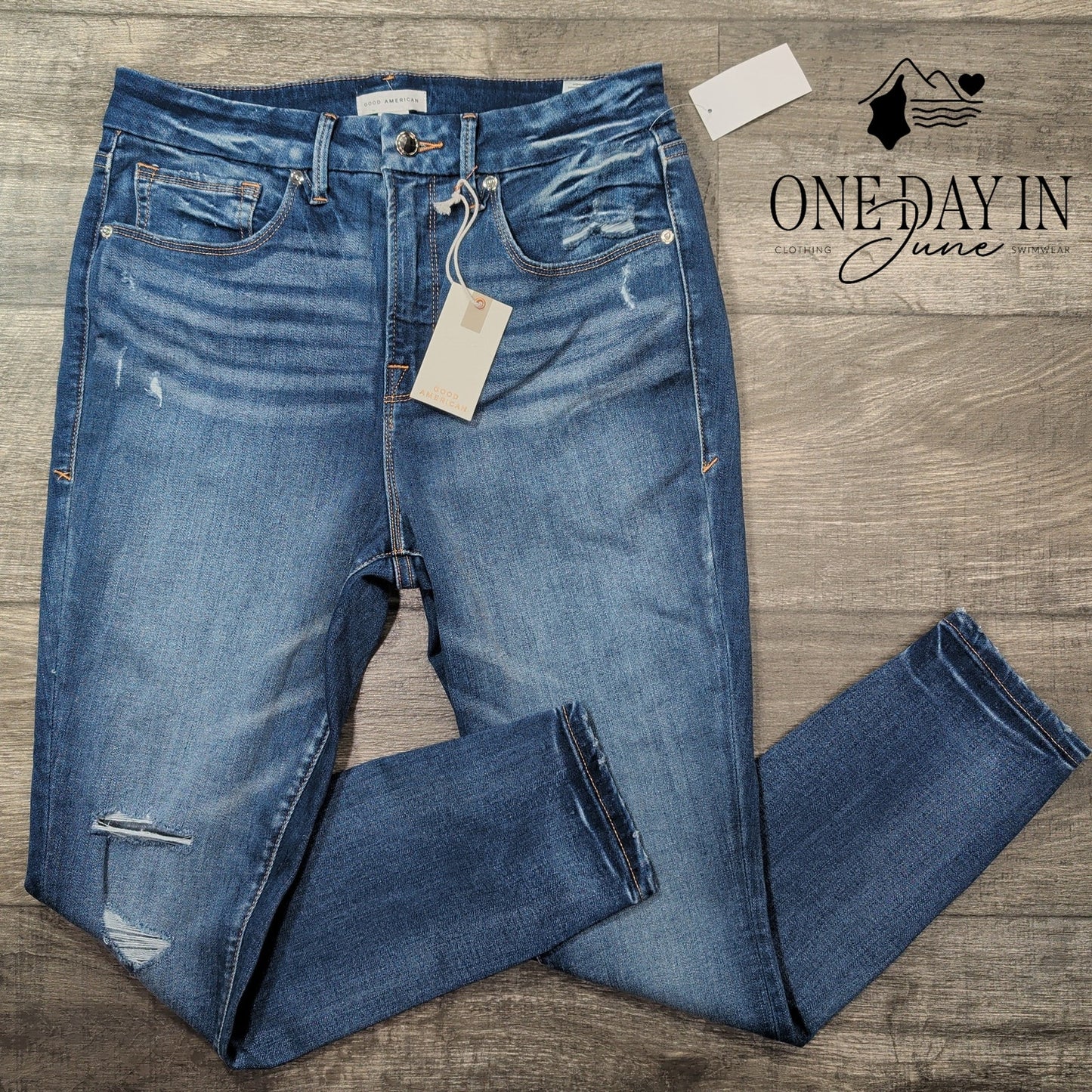 Good American Good Legs Crop Skinny Jeans Size 12