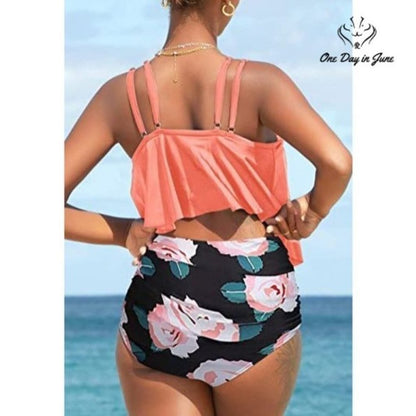 I2Crazy Flounce High Waist Bikini Swimsuit Size S