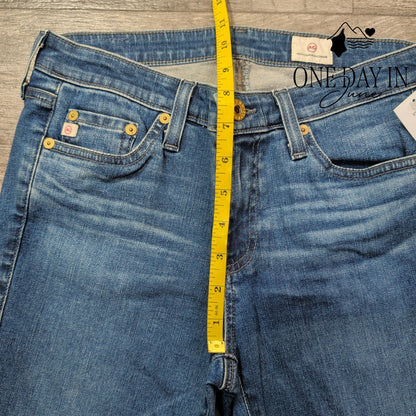 AG Adriano Goldschmied Straight Leg Jeans Medium Blue Wash NWT Size 4 (27)