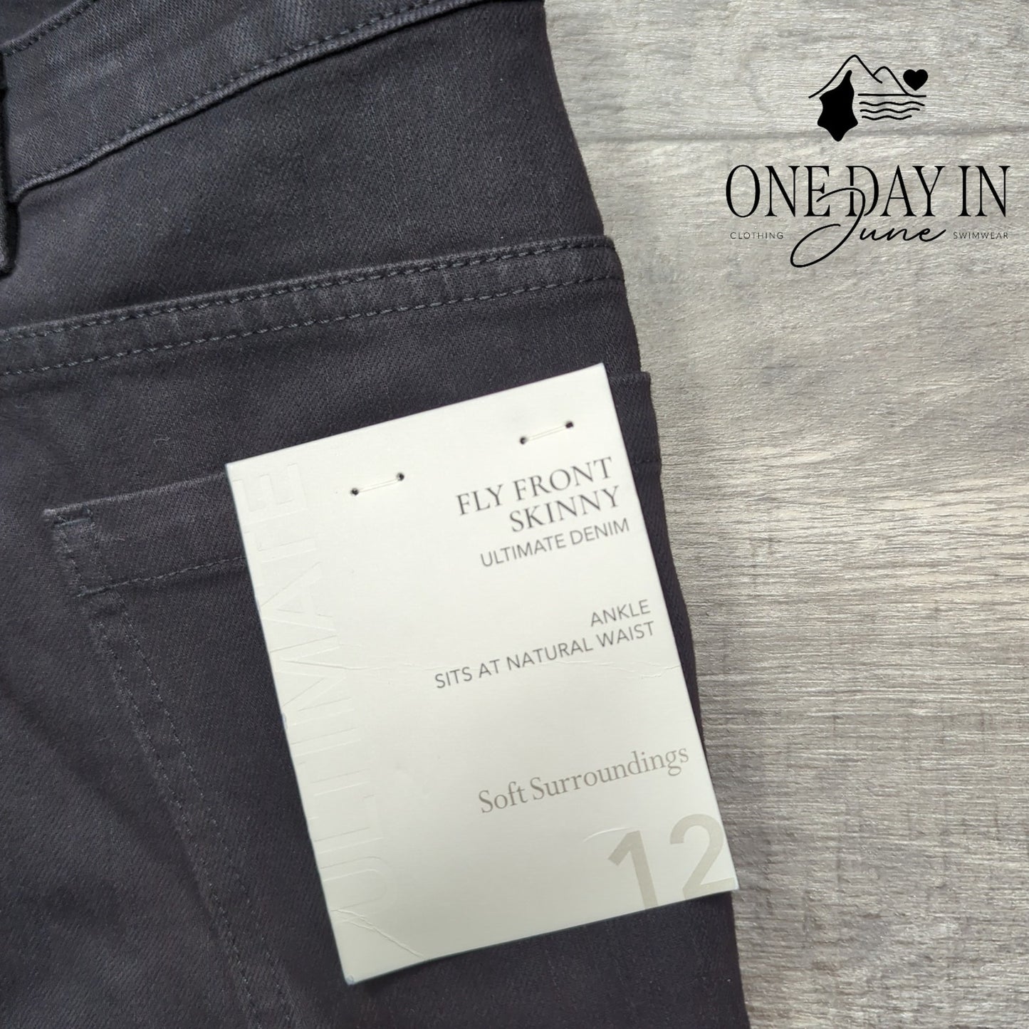 Soft Surroundings Fly Front Skinny Jeans Size 12