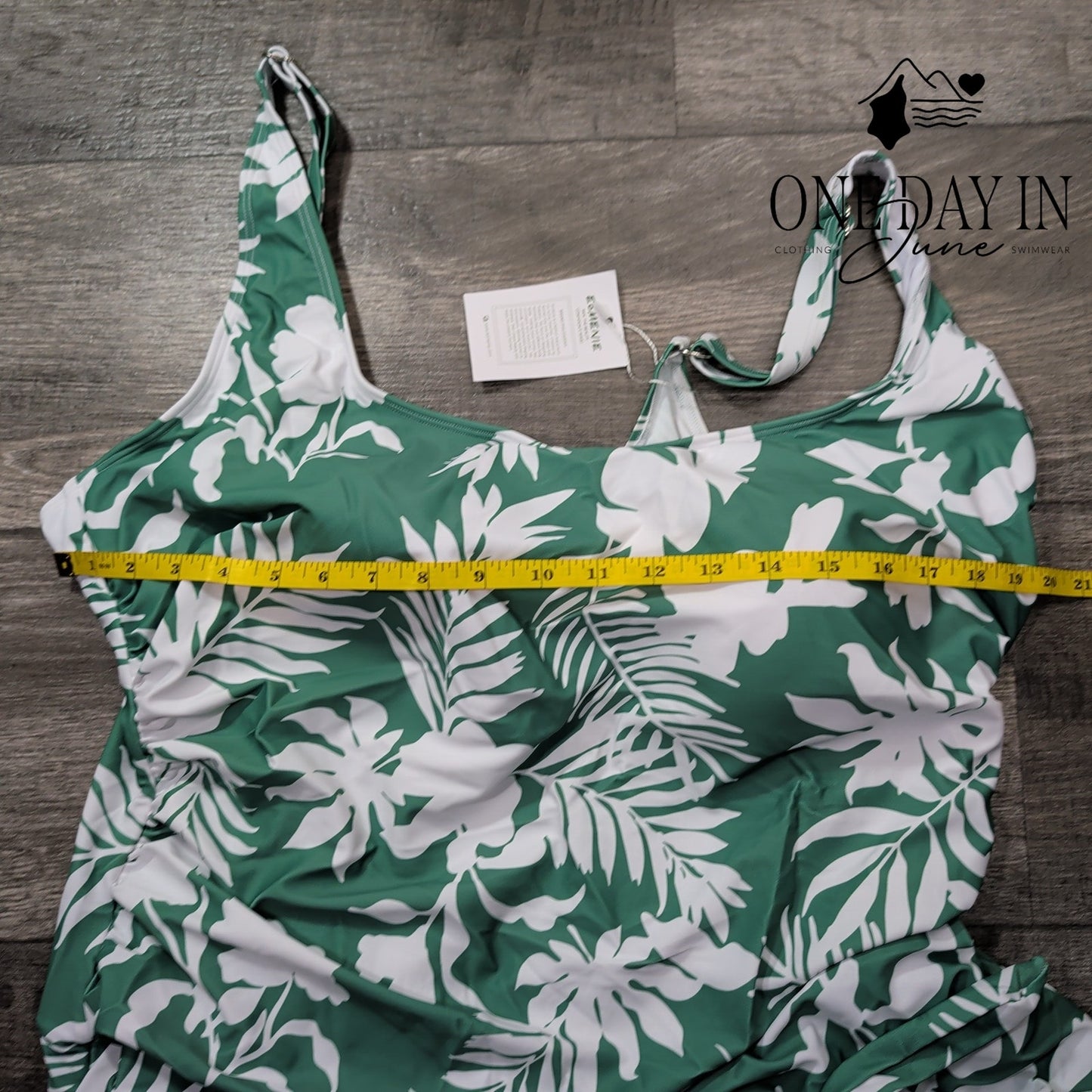 Eomenie Plus Size Tropical Swimdress One Piece Swimsuit Size 20W