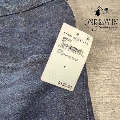 Good American Good Petite Skinny Ankle Jeans Dark Wash NWT $155 Size 28P