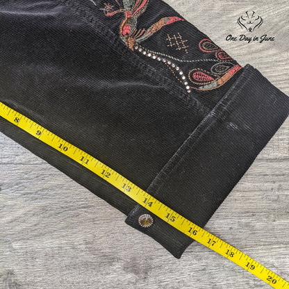 Bestn Corduroy Embroidered Capri Pants Size 10 (30)