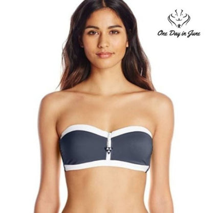SeaFolly Block Party Bandeau Bustier Size 10