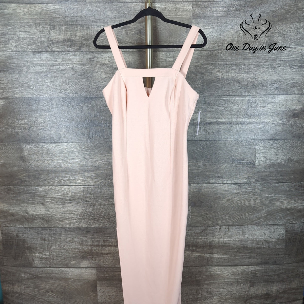 Madison Grey Sleeveless Cutout Slit Midi Dress Blush Pink NWT Size 10