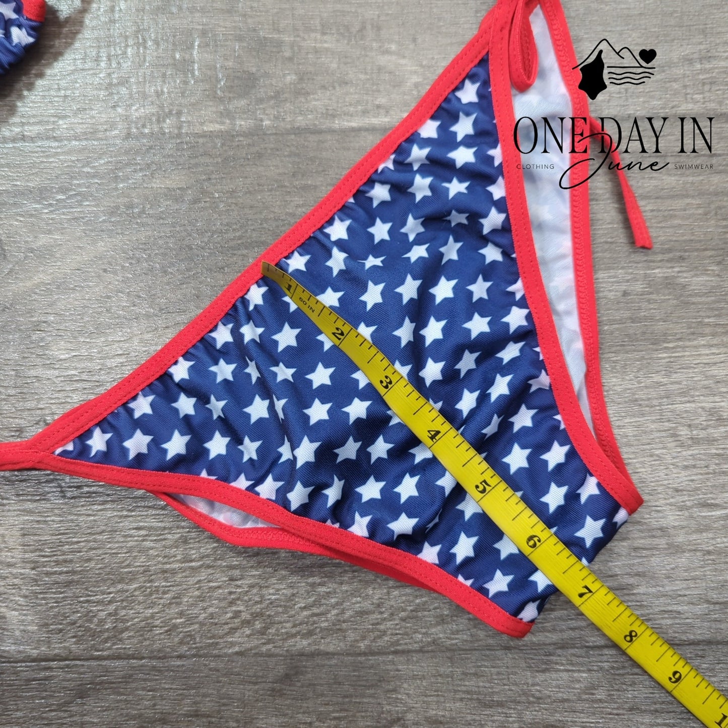 Aleumdr Adjustable Triangle Tie Side Bikini Swimsuit Size M