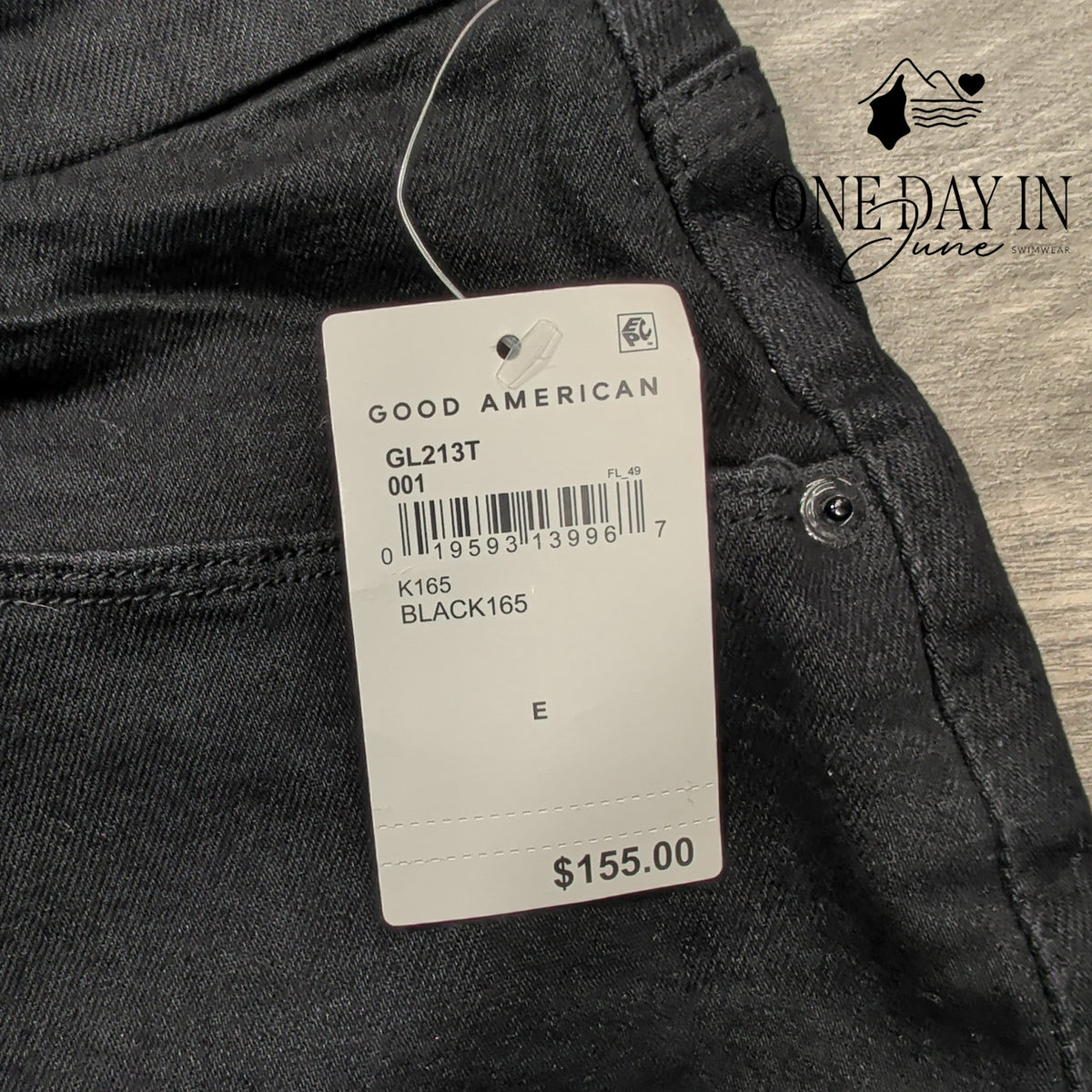 Good American Always Fits Good Legs Skinny Jeans Black165 NWT Size 28