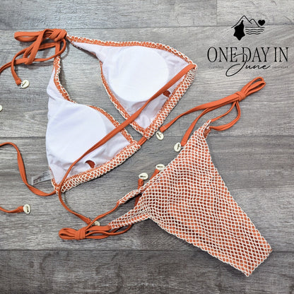 Zaful Adjustable Triangle Tie Side Cheeky Bikini Swimsuit Size S