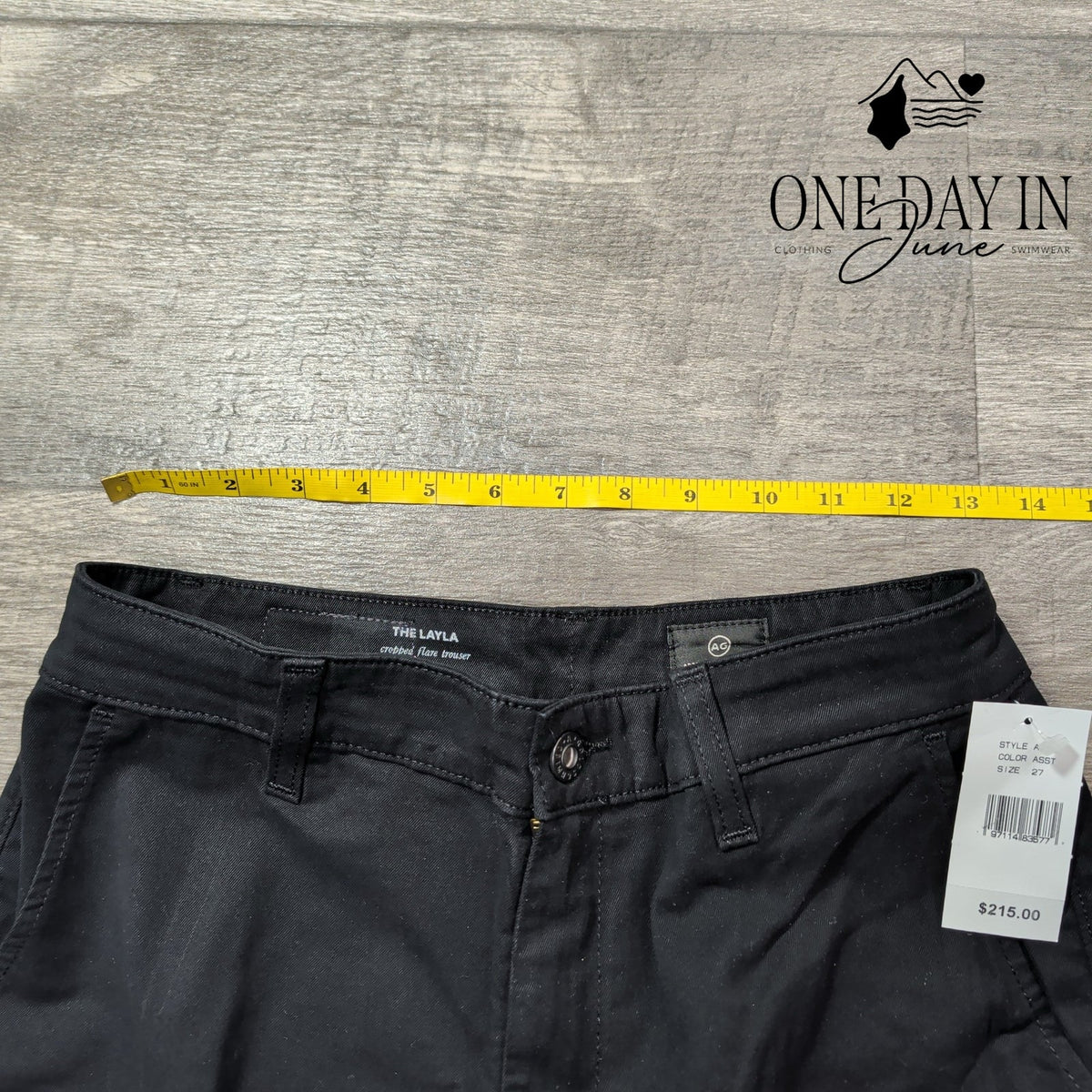 AG Adriano Goldschmied The Layla Cropped Flare Trouser Pants Black NWT Size 4